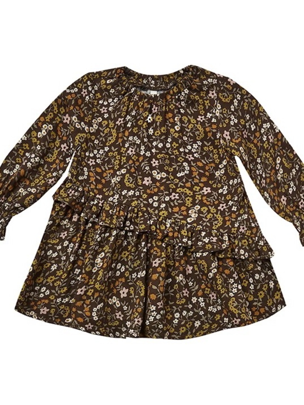 Rylee & Cru Women's Dark Floral Ruffle Dress S